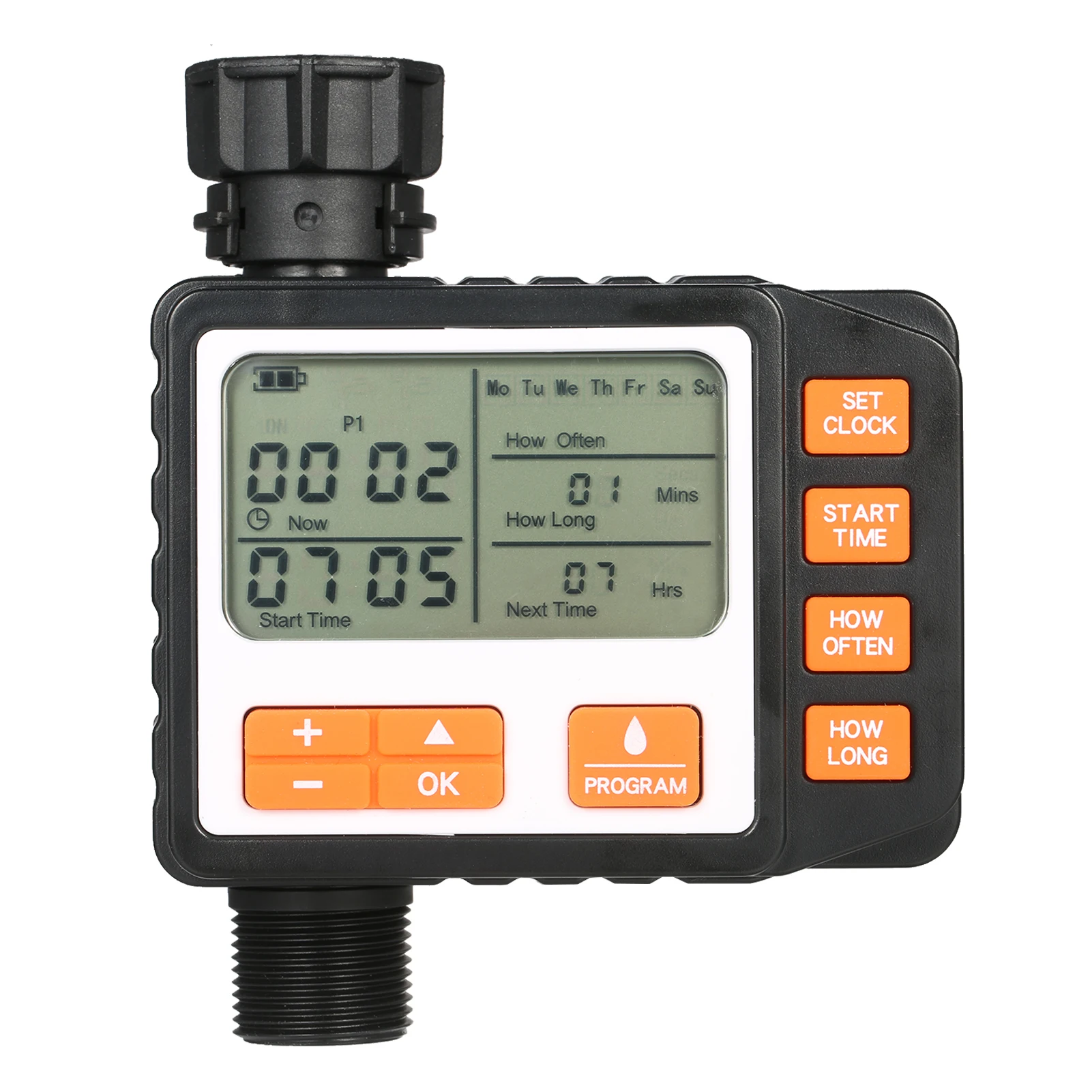 Digital Water Timer Programmable Outdoor Single Outlet Automatic On Off Water Faucet Hose Timer Irrigation System Controller