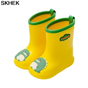 

SKHEK Baby Girls Boys Rain Boots Children Rainshoes Carton Colorful Infant Anti-Slip PVC Rubber Breathable Water Shoes