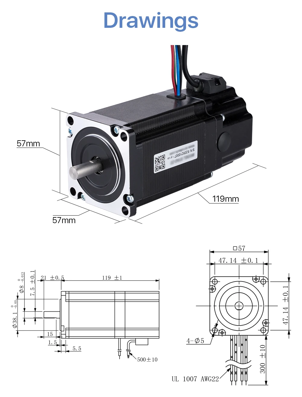 de moagem, corte de plasma, 57mm, 220Ncm, 4A, 2 Phase