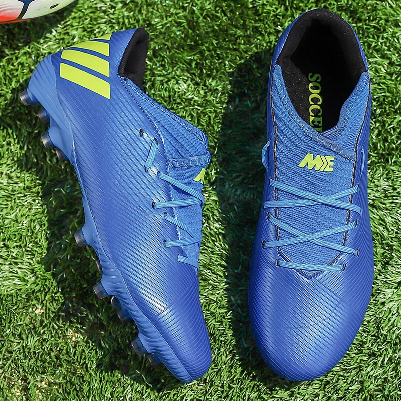 Zapatos de fútbol transpirables para hombre y mujer, botas de fútbol de alta calidad tacos de fútbol para césped, calzado de fútbol suave para niños AG, de fútbol|