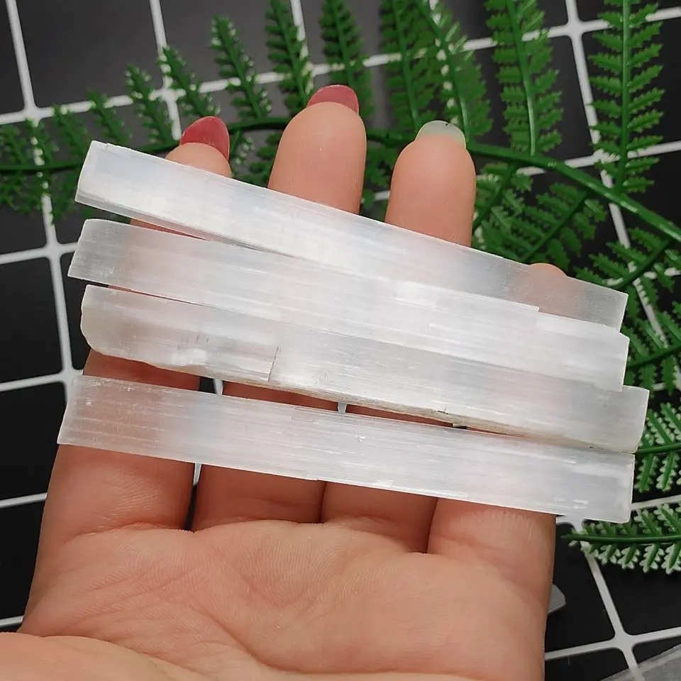4 шт. натуральные кварцевые чипы селенита кристаллы камни и минералы для очистки