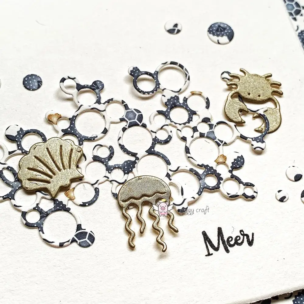 

PP Craft metal cutting dies cut die mold Jellyfish crab shell Scrapbook paper craft knife mould blade punch stencils die