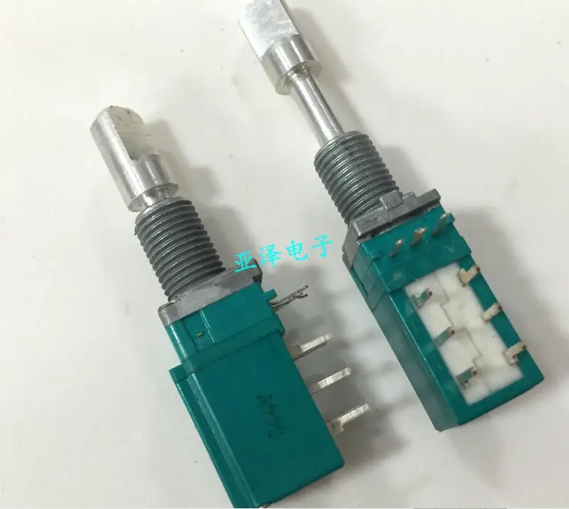 

2PCS/LOT ALPS Alpine vertical encoder with push and pull shafts, double self-locking switches, 30 positioning points, 15 pulse p