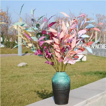 

Fake Long Stem Wormwood 43.31" Length Simulation Artemisia Argyi Grass for Wedding Home Decorative Artificial Plants