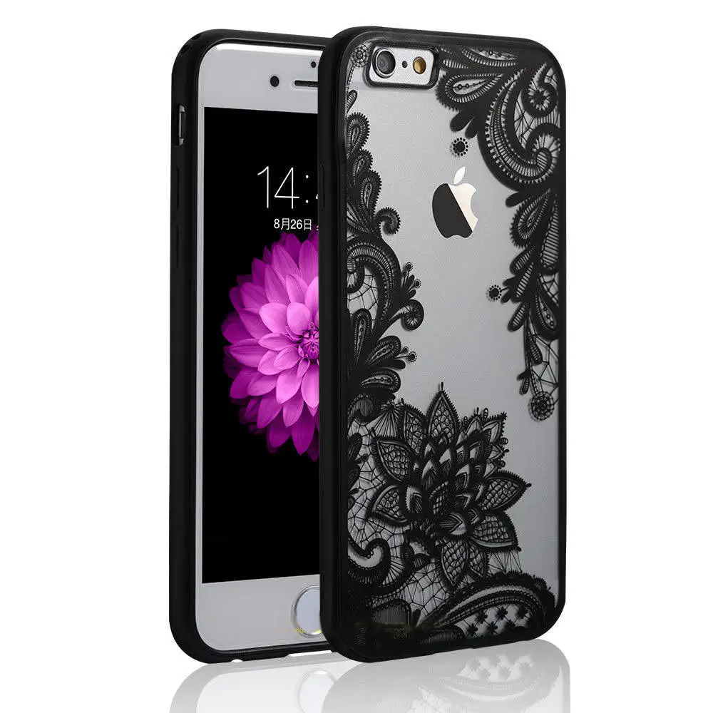 

L-FADNUT Transparent Flower Hollow Lace Case For HUAWEI Mate 20 Lite Case Nova 4e Clear Back Shell For P20 Pro P30 Girls Cover