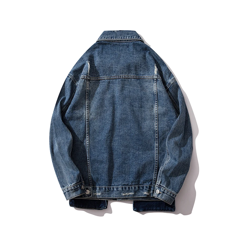 Корейский High Street BF Свободная джинсовая одежда Куртка карго стерео карманы джинсовые куртки Мужская куртка Hombre куртка