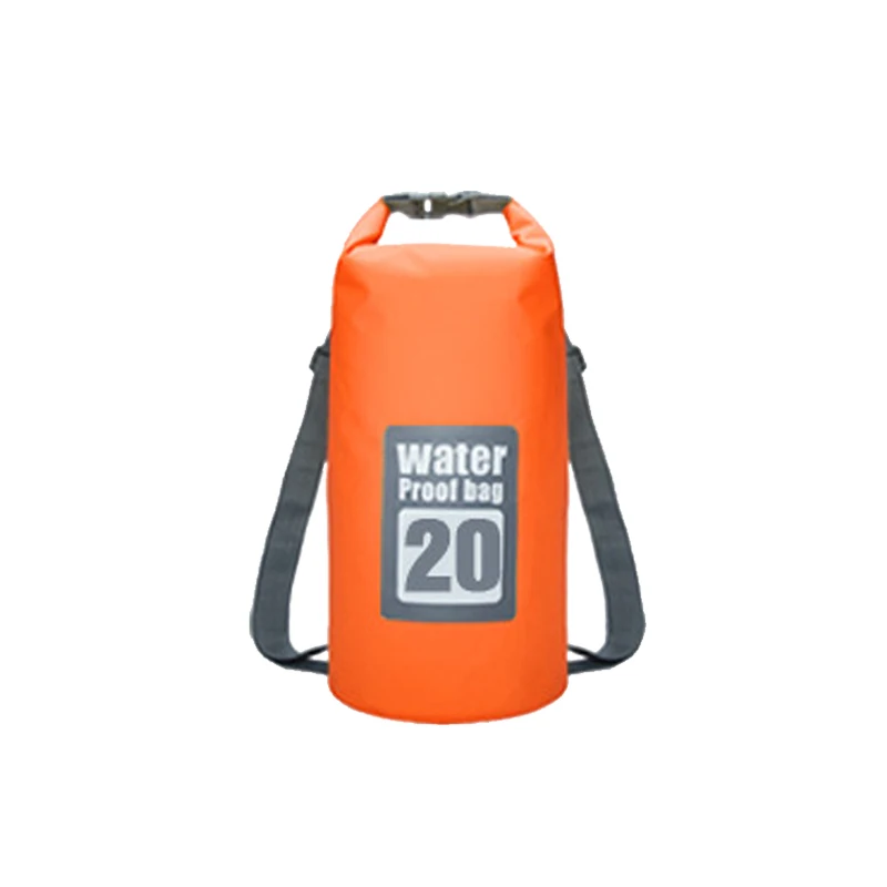 20L водонепроницаемая сумка для походов на природе, непроницаемый рюкзак для кемпинга, пляжная сумка для океана, водостойкий рафтинг плавание, сухой мешок для реки - Цвет: Orange