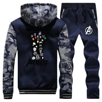 

Marvel Avengers Iron Man Camo Hoodie Tony Stark Sportswear Men'S Infinity Gauntlet Men Casual Fleece Sportswear Streetwear