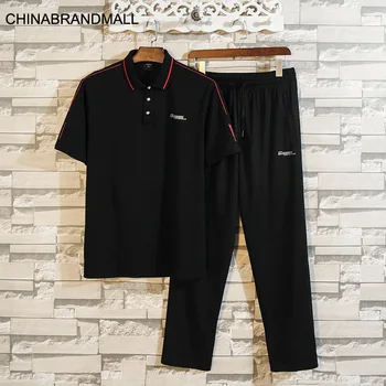 

Men Plus Fat Plus Size Lapel Short Sleeve Suit Male Fat Man Leisure Short Sleeve Trousers Suit