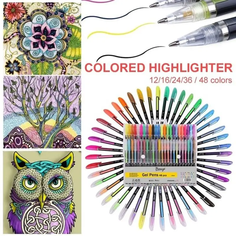 Colour Pencil Professional Multifunctional Plastic 12/16/18/36/48colors Crayons Coloring Highlighter Artist Writing Comic Pen photo