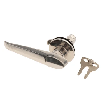 

L Handle Lock W/2 Keys Toolbox Cabinet Industrial Box Latch For Truck Boat
