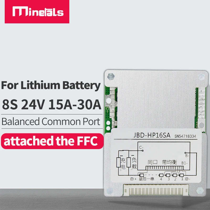 8s lifepo4 BMS PCM 32650 Батарея Защитная плата 15a 20a 25a 30a 24V LiFePO4 для печатной платы с