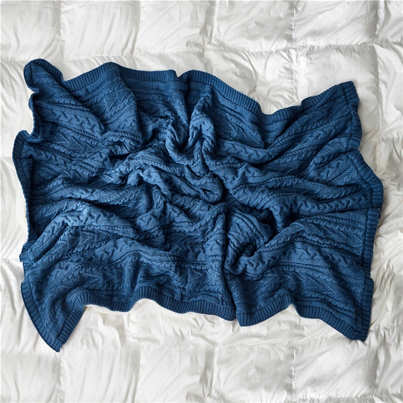 Одеяло в скандинавском стиле, вязаное покрывало для дивана, зимнее модное покрывало, накидка на стул, кровать, диван, украшения 130 см X 160 см, 5 цветов