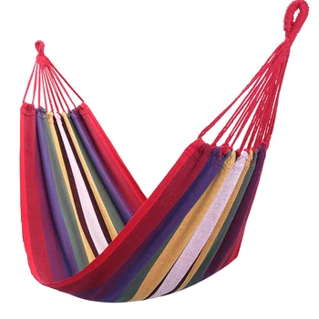 

Portable Polyester & Cotton Hammock For Indoor Outdoor Backpacking Survival & Travel