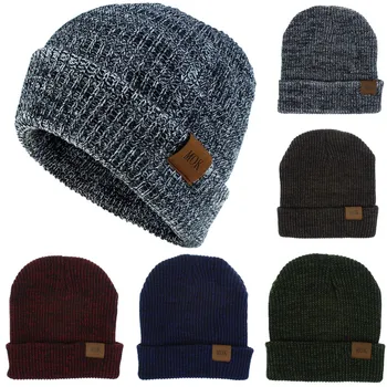 

Autumn MOK Knit Hats New Fashion Women Men Keep Warm Winter Casual Solid Wool Hemming Ski Hat High Quality Caps Freeship шляпа