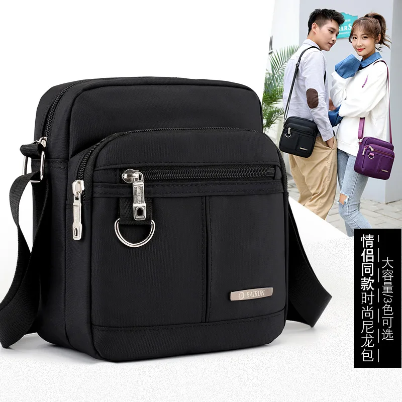 

2019 Nylon Waterproof MEN'S Single-shoulder Bag Fashion Business Casual Shoulder Bag Versatile Trend Men's Bag Customizable