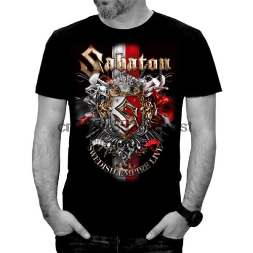 

t-shirt SABATON SWEDISH EMPIRE LIVE koszulka [official from Poland] Sleeve T Shirt Summer Men Tee Tops Clothing