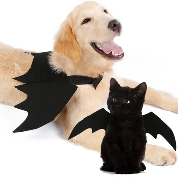 

New Halloween Pet Bat Wings Cat Bat Costume Funny Cats Cosplay Costume Fit Party Dogs Cats Playing Pet Products