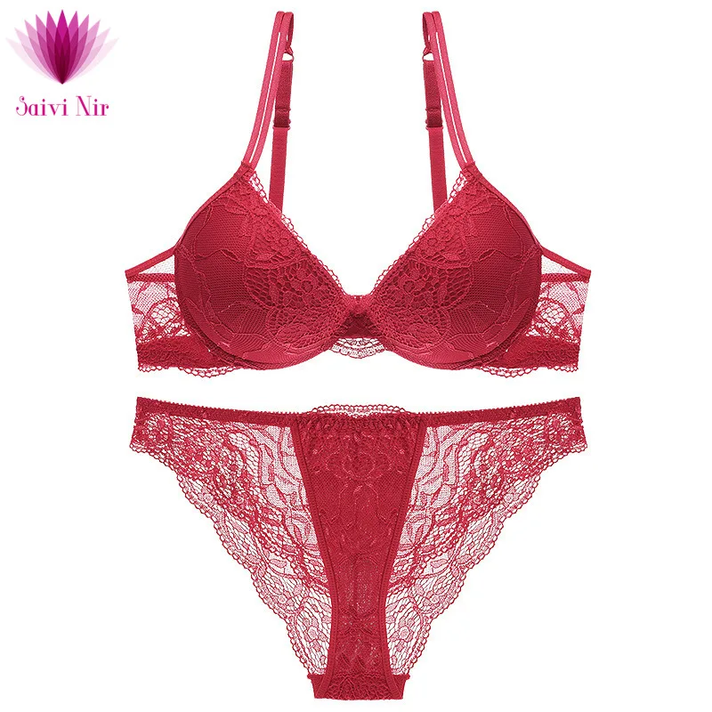 

Lace Sexy Deep V Small Chest Gathering Bra Suit Bra Underwear Set Women Underwear Set Lingerie Bra and Panty Set Bra Set