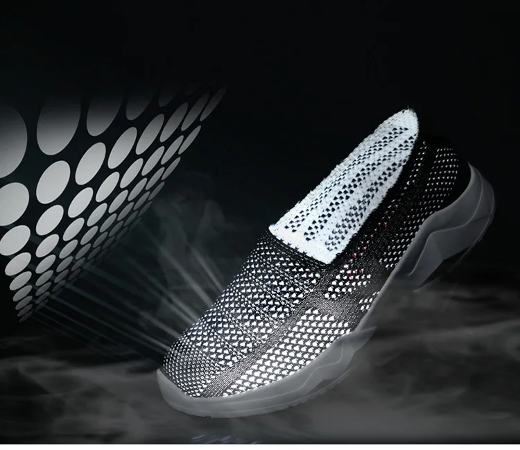 Spring Women Sneakers Shoes Unisex Lightweight Breathable Mesh Shoes Ballet Flats Ladies Slip on Flats Loafers Shoes Plus Size44
