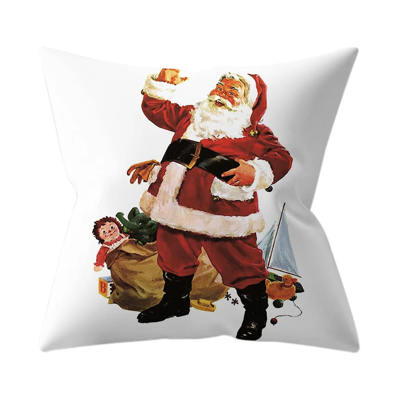 1 шт. 45*45 см Санта-Клаус Merry Christmas Наволочки Чехол новогодний домашний диван Автомобильная подушка Декоративные Чехлы для подушек