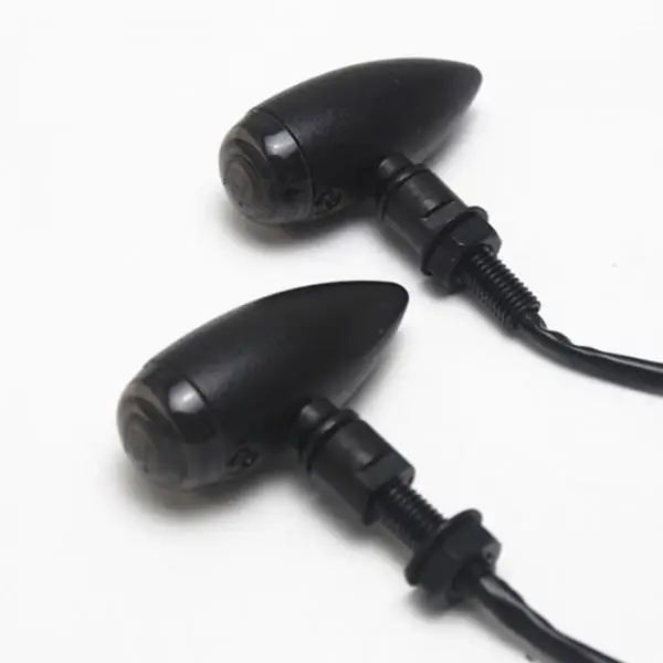Motorcycle Turn Signal Lights Blinkers for Harley Chopper Cruiser Black |