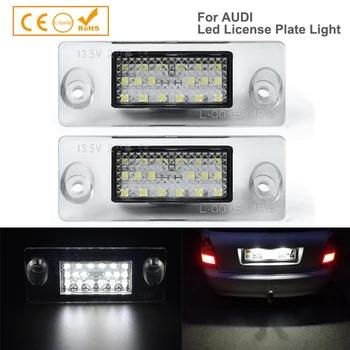 

2Pcs Error Free Led license plate light For Audi A3 S3 Limousine A3 8L Facelift A4 B5 5B Avant plate lights lamp Car-styling