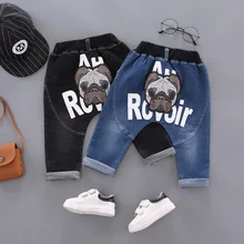 Джинсы для малышей штаны для новорожденных мальчиков штаны-шаровары для девочек джинсовые штаны для маленьких детей Детская эластичная однотонная одежда для детей