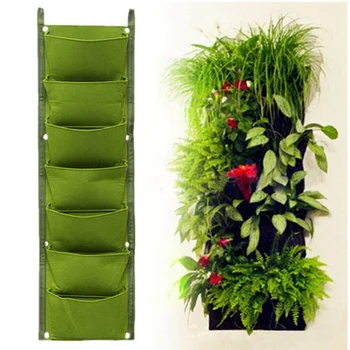 

Vertical Planting and Greening Project, Three-Dimensional Wall-Mounted Planting Bag, Non-Woven 7-Plant Bag