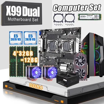 

Computer set with X99Dual motherboard and 2pcs E5 2678V3 and 4*32gb ddr4 ecc reg 2400mhz and GTX 1060 6G,SSD M.2 512GB,CPU Fan