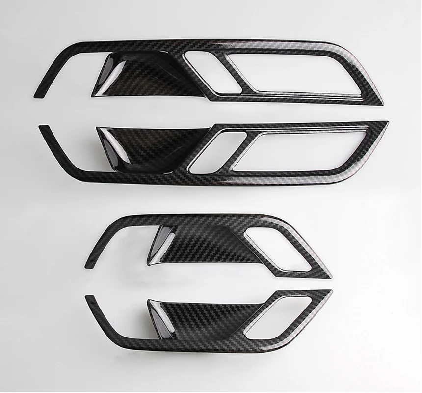 

ABS Car Inner Door Handle Bowl Stickers Trim Cover 4pcs For Audi A6L 2019 Auto Interior Decoration Accessories