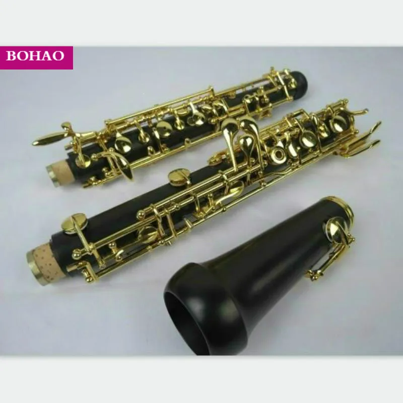 Great Professional ebony concert full automatic oboe,gold plating C key