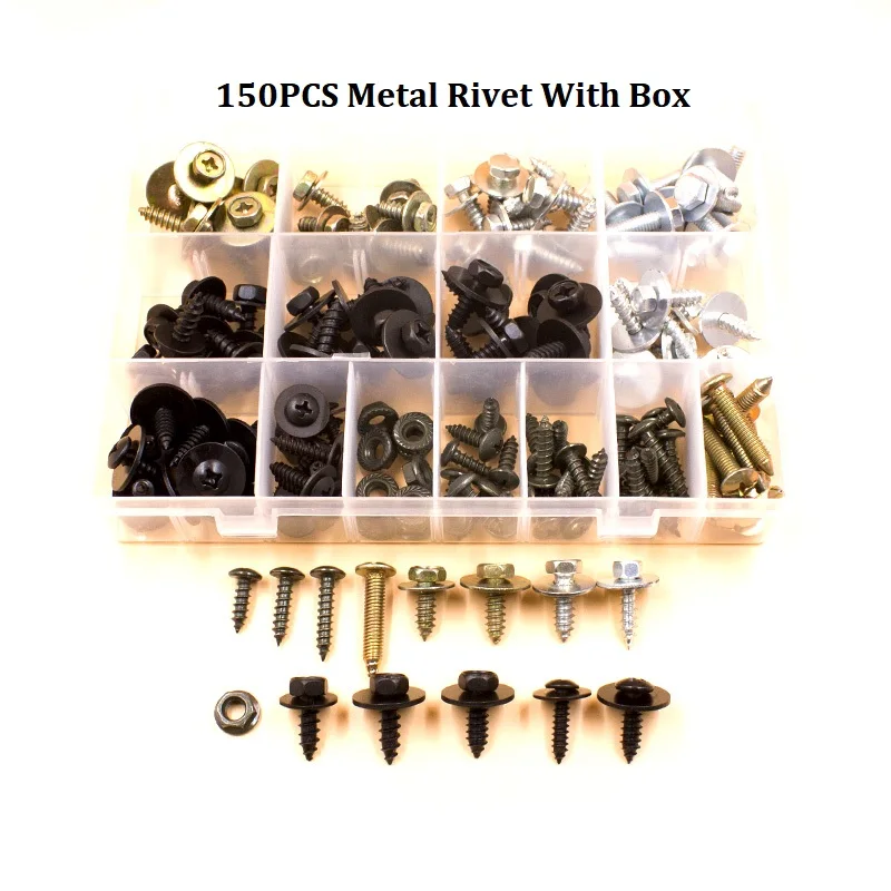 

Mixed Car Self - tapping Screw Fast Wire Screw Metal Fastener Clip For All Auto Leaf Board Fender Bumper Rivets