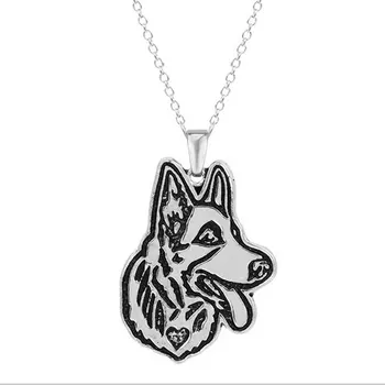 

10pcs Dog Pendant Necklaces German Shepherd Necklace Animal Charm Christmas Gifts For Pet Lovers Dog Jewelry Stores
