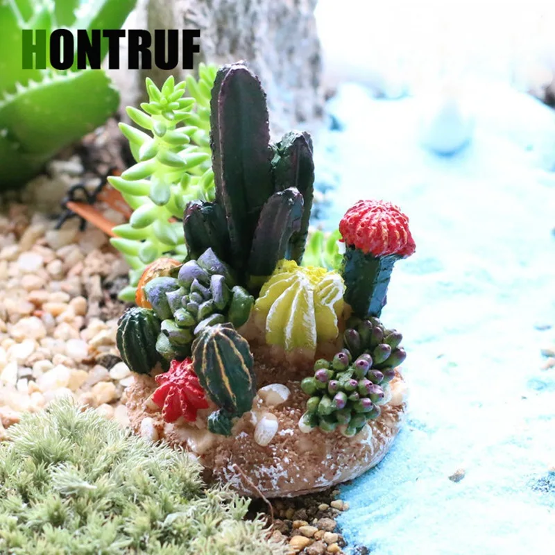 cactus fish tank decoration