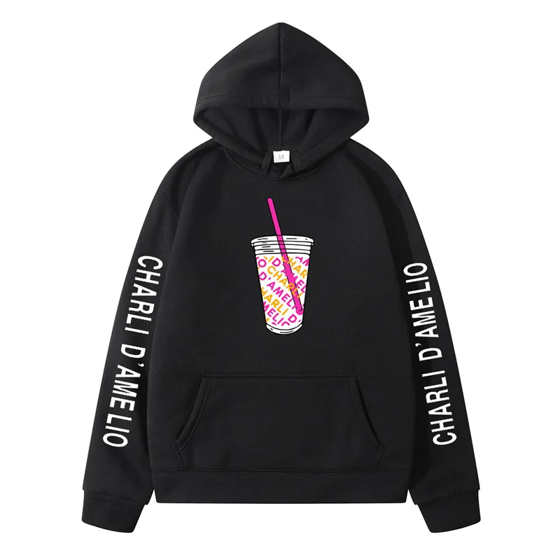 

Charli-Damelio Hoodies Ice Coffee Splatter Sweatshirts Men and Women hoody Pullover Unisex Costume Tracksuit