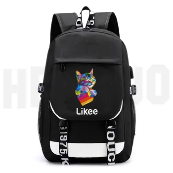 

Russia Likee Schoolbag with Star Design Likee Video App Backpack Women Travel Softback Bookbag Zipper Girls Back Pack Boy Laptop