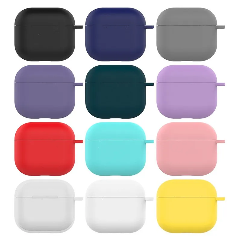 2021 Nuova Cover Per Airpods 3 Case New Apple 4 Generation Anti-Fall Cover Per Apple Airpods 3 Accessori Per Auricolari Con Portachiavi