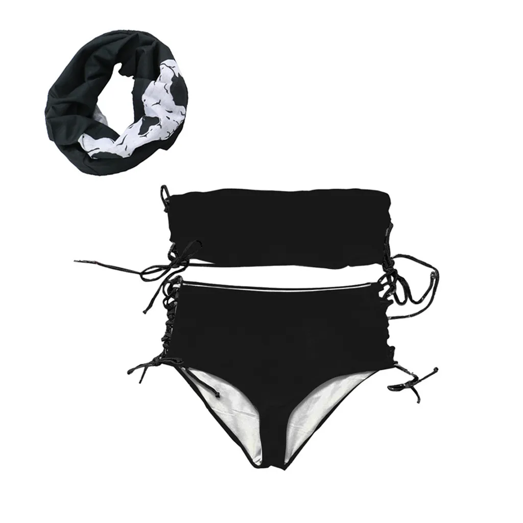 3 шт. женский купальник модные летние пляжные Сексуальные бикини однотонная