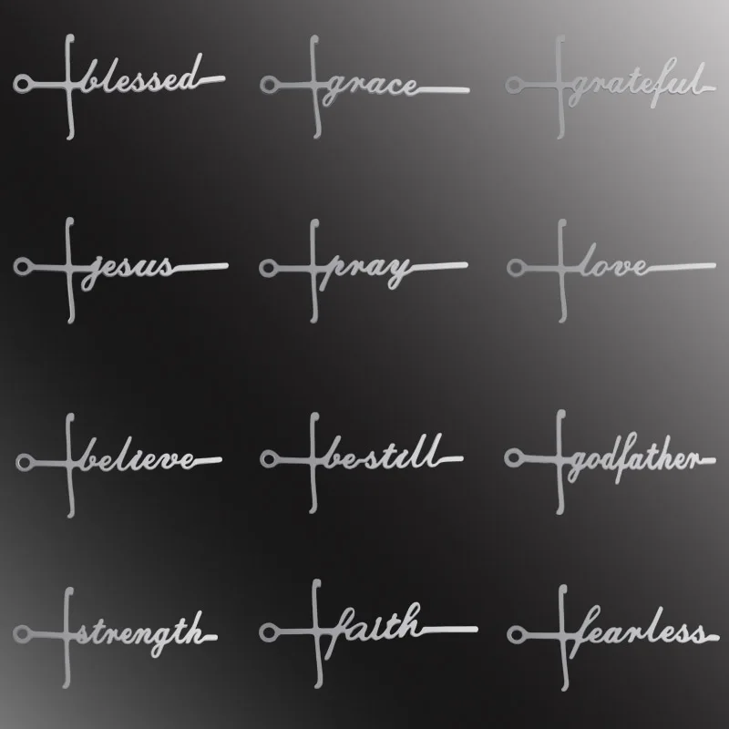 5 шт./лот из нержавеющей стали Вдохновляющие буквы любовь благословенная вера