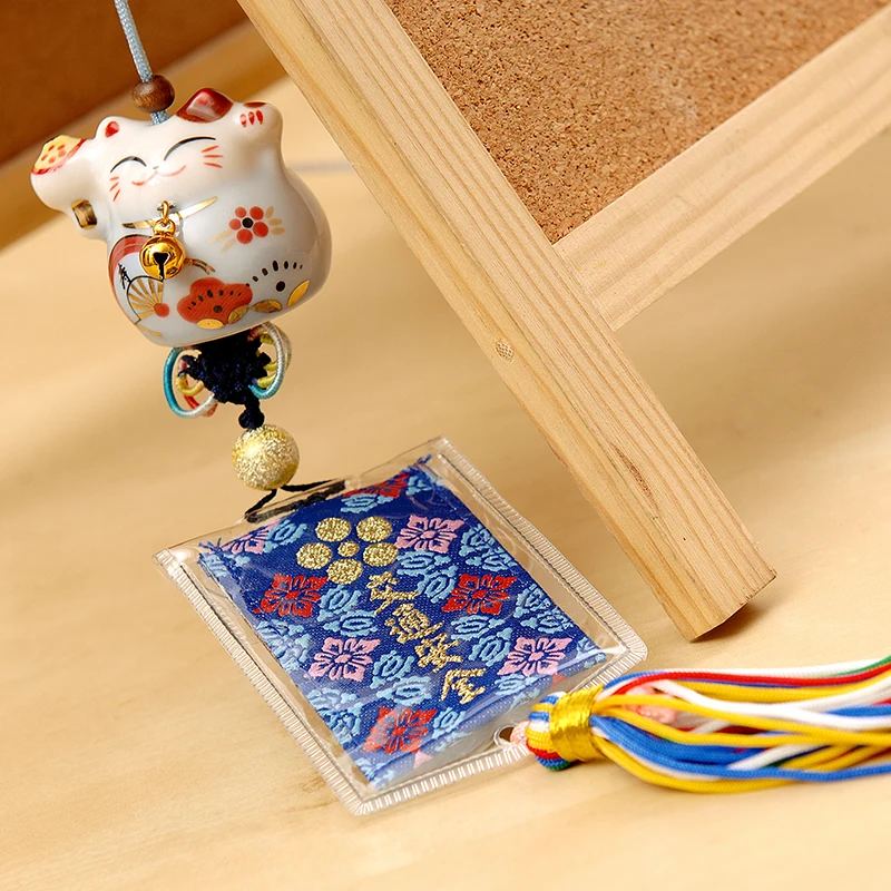Lucky cat, аксессуары для дома, Автомобильное зеркало заднего вида, украшение, подвеска, рюкзак с подвеской, креативная защита, безопасность, подвеска lucky - Цвет: D