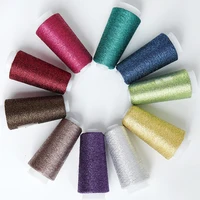 50g/ball Fine Gold Silver Yarn Spark Knited Yarn Crochet Sewing Threads Metallic Thread Partner Yarn for Needlework Golden Threa 2