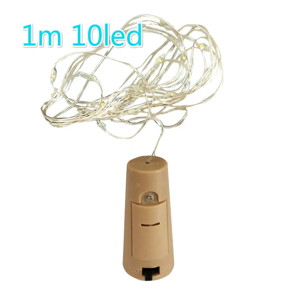 

10LED battery box copper wire light string Fairy Light wine bottle stopper lights string Lamp Garland Party Christmas decoration