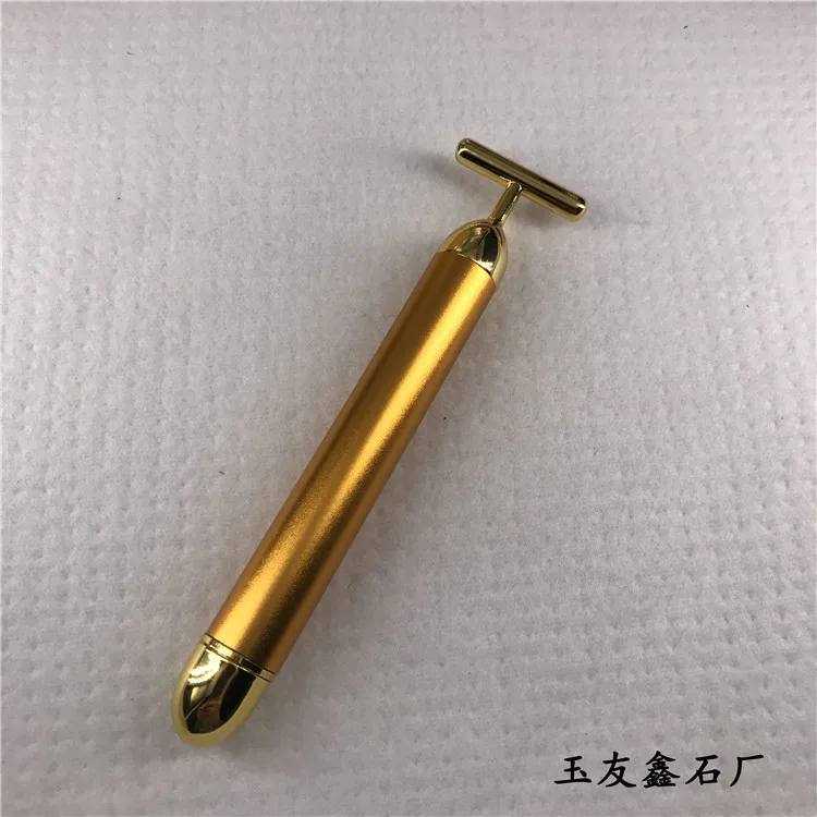 Jade Friendly Xin 24k Gold Stick Япония красота ролик морщин вытягивание массажер для лица V лицо тонкое лицо полезный продукт красота Inst