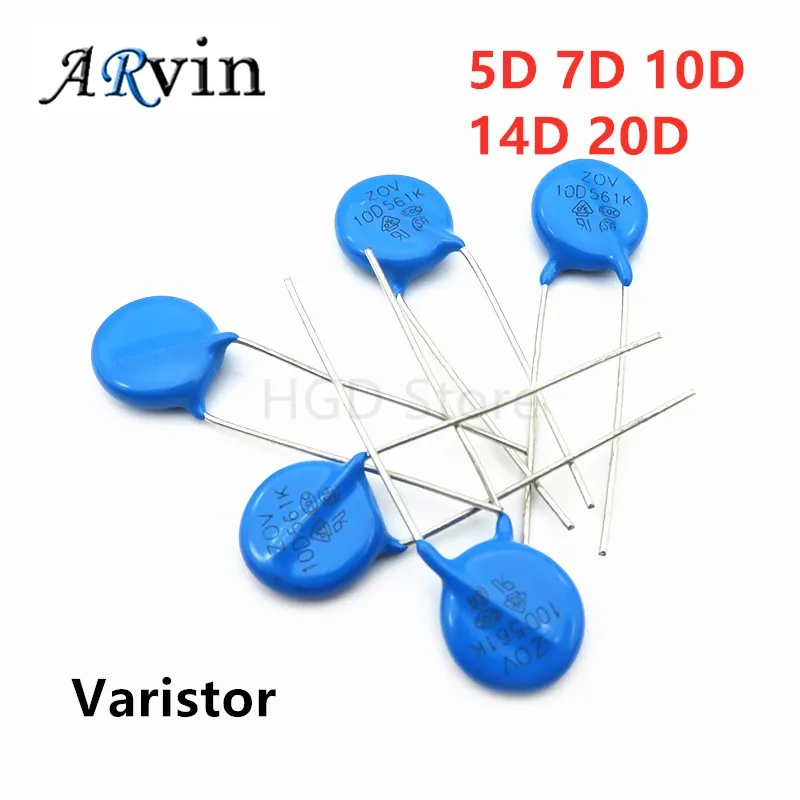 Варистор 05D 07D 10D 14D 20D доступен 10 шт./лот 07D220K 07D391K 7D431K 10D471K 10D101K 10D330K 14D471K 14D220K 20D431K 20D471K