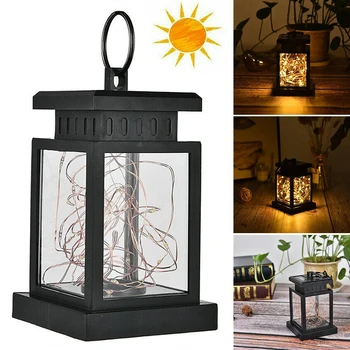 

1pc 6-8 Working Hours LED Solar Powered Hanging Lantern Lights Outdoor Garden Table Lamp Waterproof