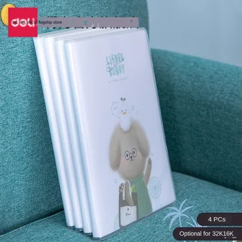 

Rubber Cover Notebook Notepad Diary 16/32K Minimalist College Students Notebook Grind Book 4 Present Install