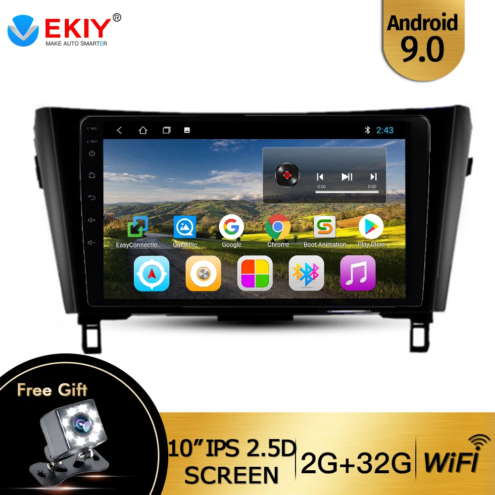 EKIY 10 1 &quotIPS Android 9 0 для Nissan X Trail 3 T32 2013 2014 2015 2016 2017 Авто Радио DVD GPS навигация стерео