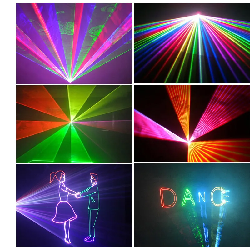 Лазерный RGB светильник 2 Вт 2000 МВт|rgb laser projector|laser projector2000mw rgb |