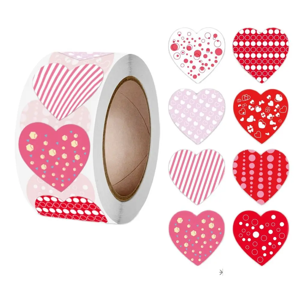500pcs Valentines Gift Sealing Stickers Love thank you washi tape sticker rolls for packging decoration thanks label set